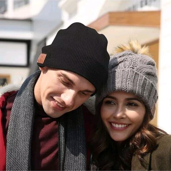 hat with Bluetooth 5.0, wireless, knitted, winter cap with built-in detachable - Picture 6 of 7